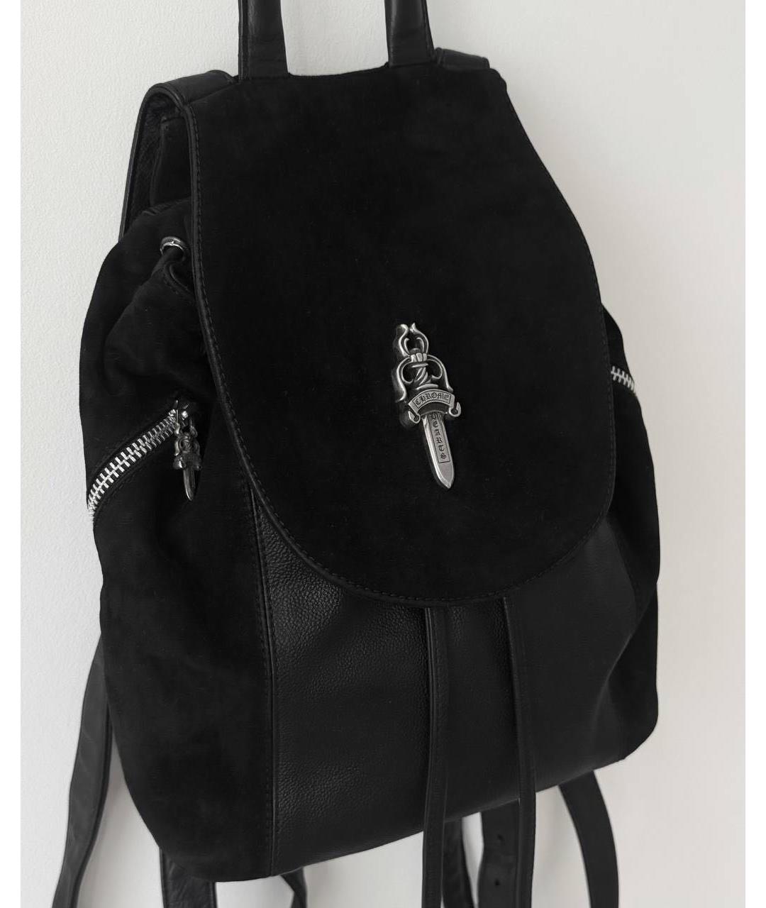 CHROME HEARTS Черный кожаный рюкзак, фото 2