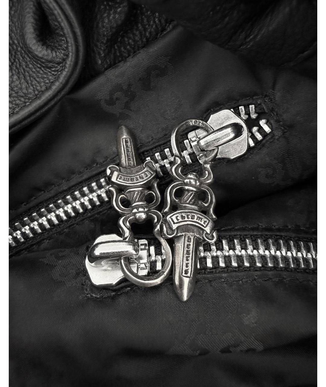 CHROME HEARTS Черный кожаный рюкзак, фото 7