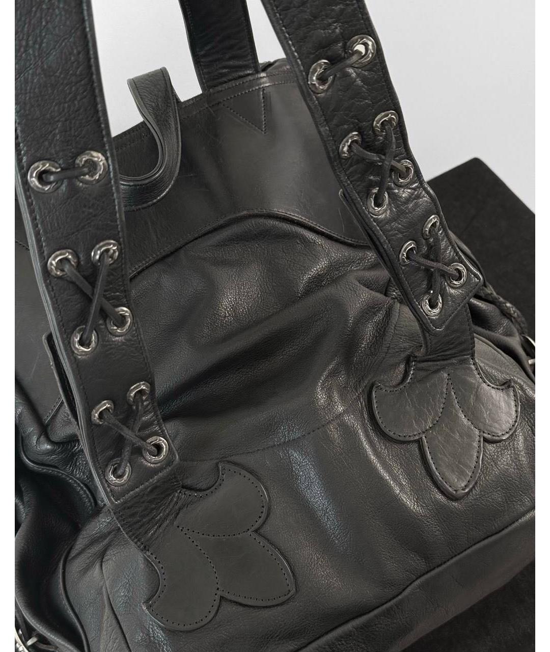 CHROME HEARTS Черный кожаный рюкзак, фото 8