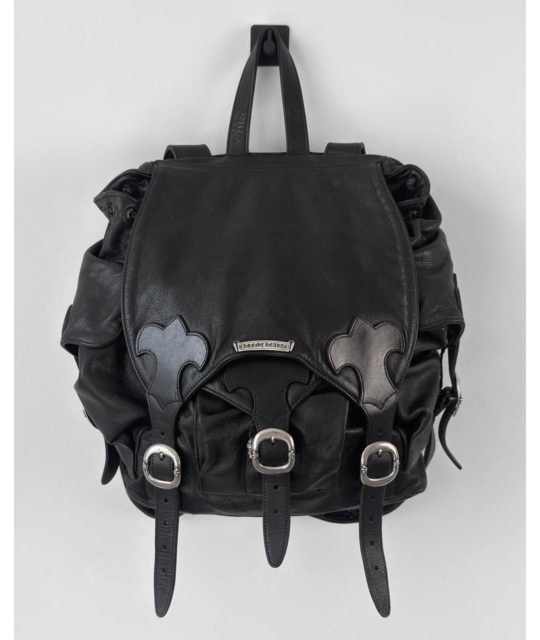 CHROME HEARTS Черный кожаный рюкзак, фото 9