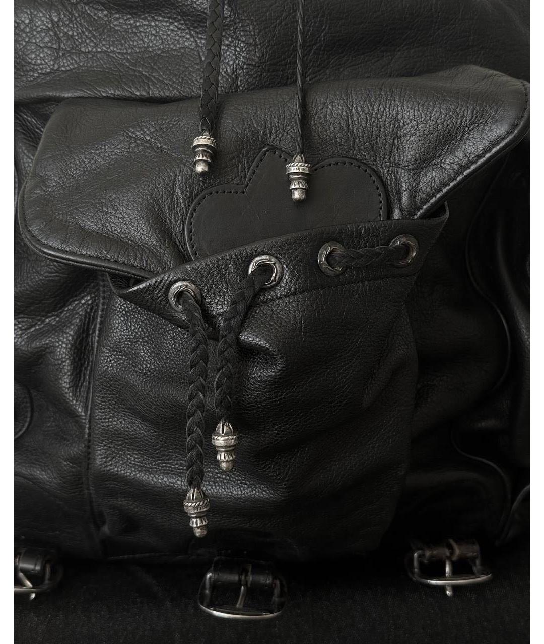 CHROME HEARTS Черный кожаный рюкзак, фото 6