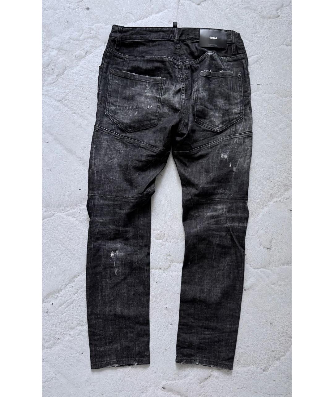DSQUARED2 Черные хлопко-эластановые джинсы скинни, фото 2