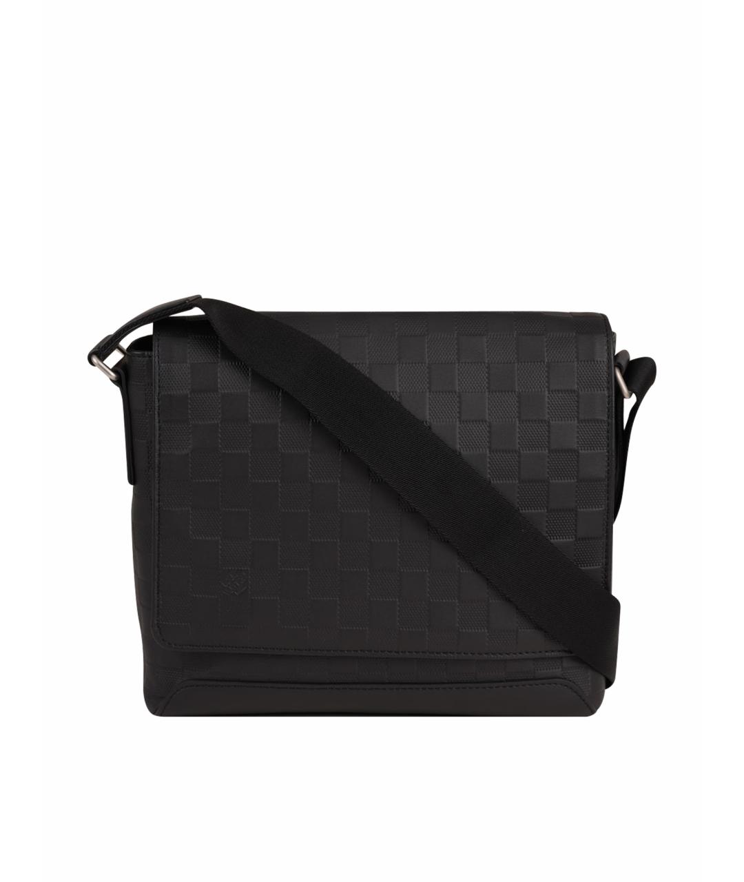 LOUIS VUITTON Черная кожаная сумка на плечо, фото 1
