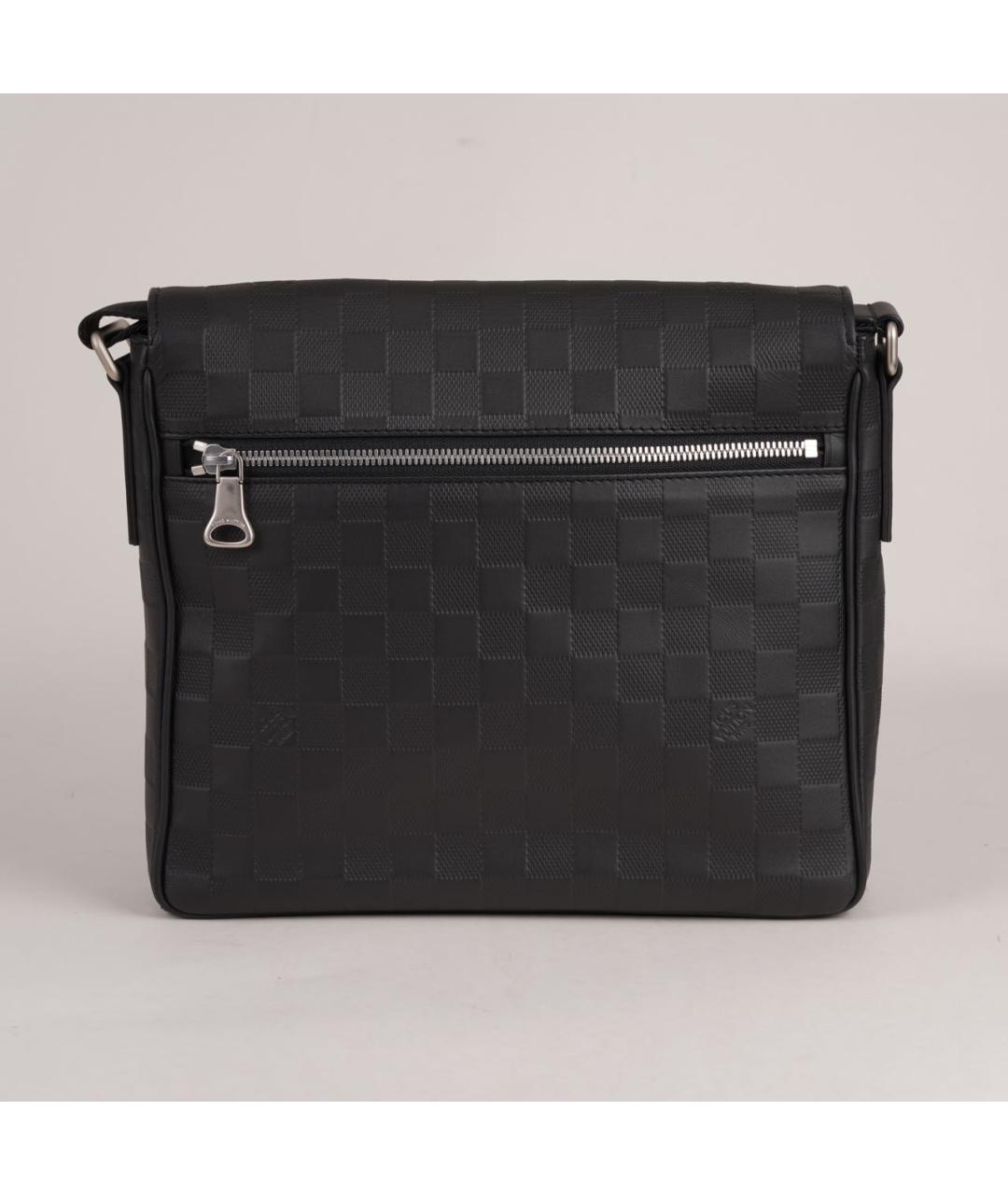 LOUIS VUITTON Черная кожаная сумка на плечо, фото 4