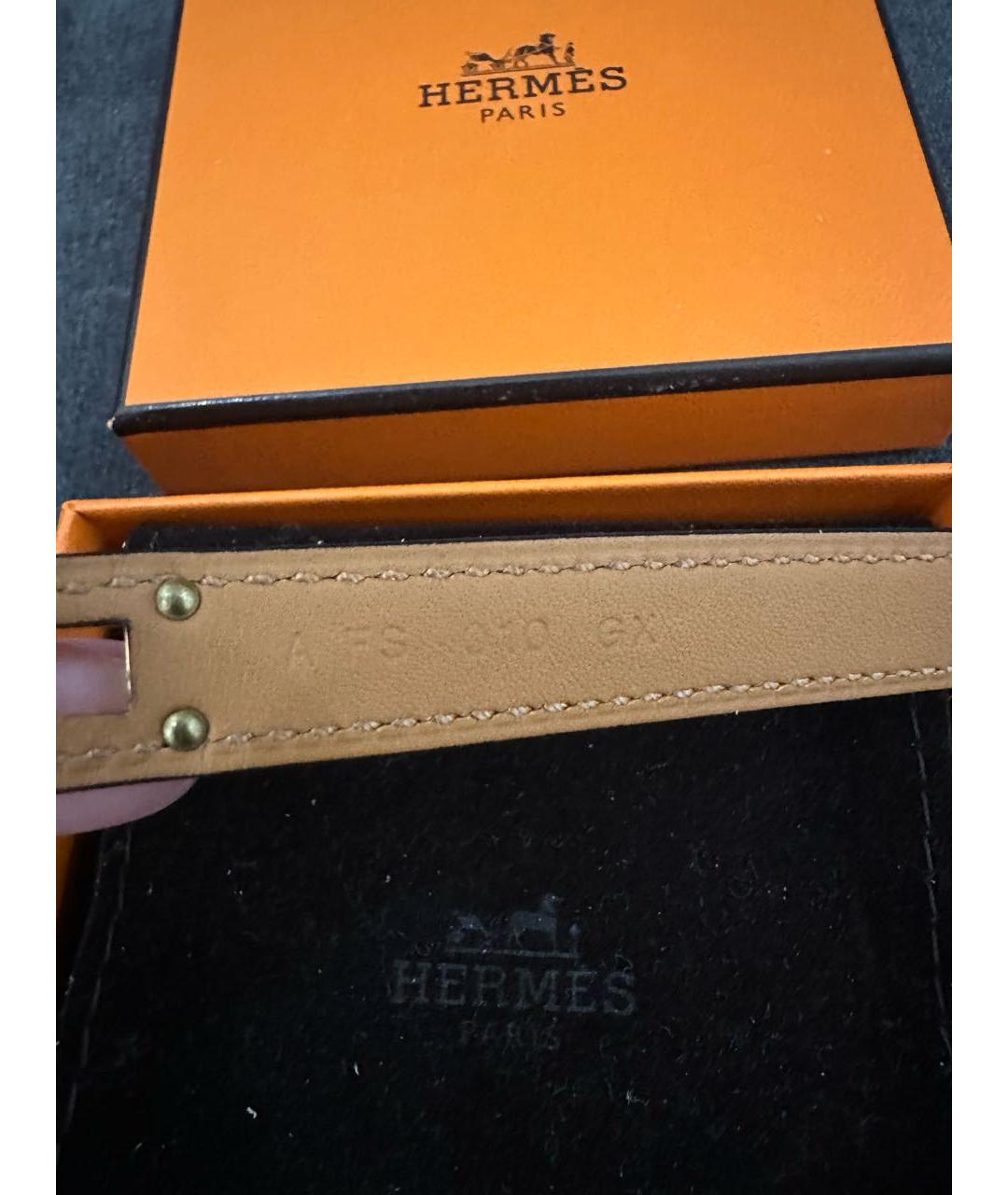 HERMES Синий кожаный браслет, фото 3