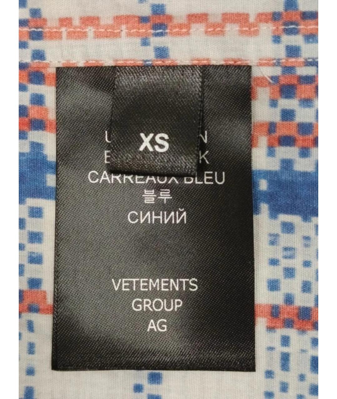 VETEMENTS Мульти хлопковая кэжуал рубашка, фото 5