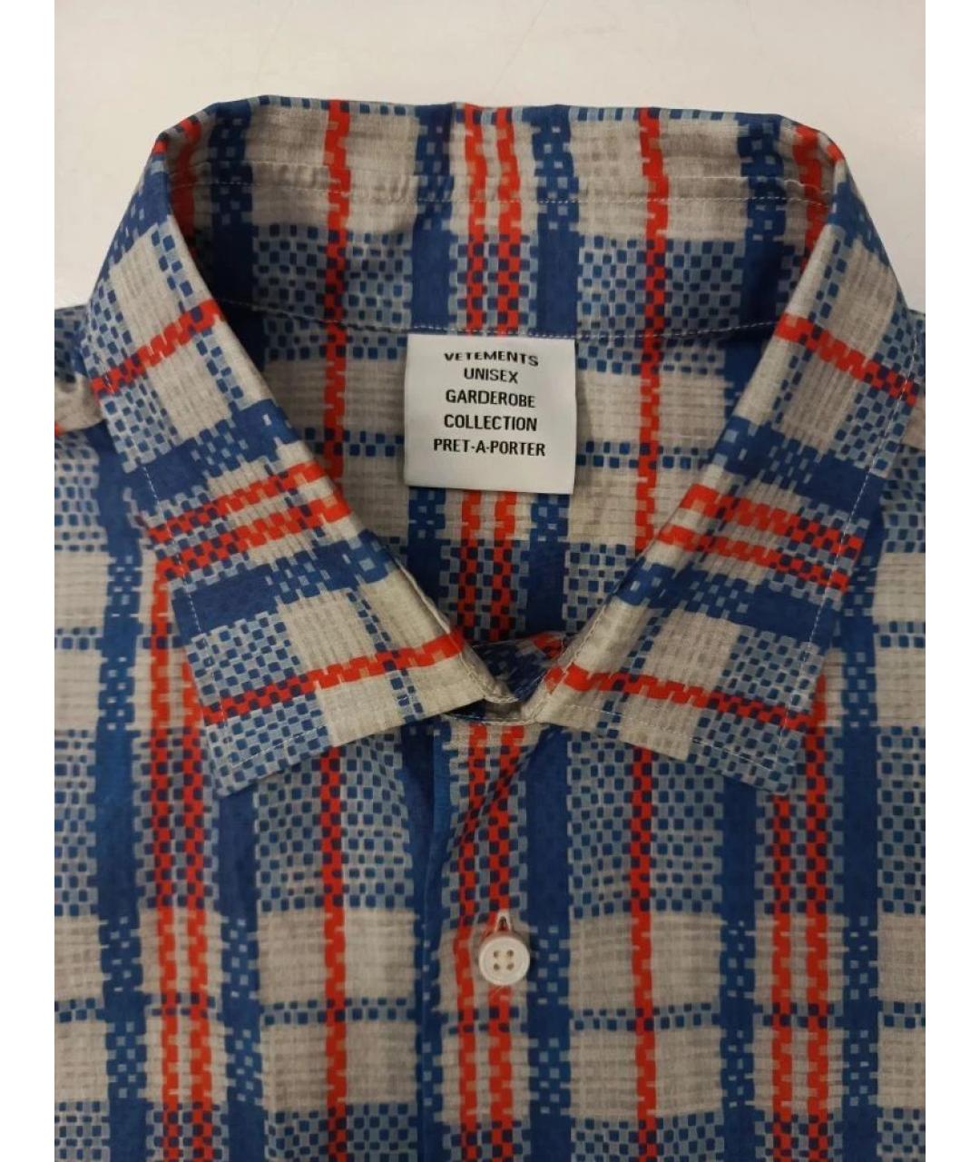 VETEMENTS Мульти хлопковая кэжуал рубашка, фото 2