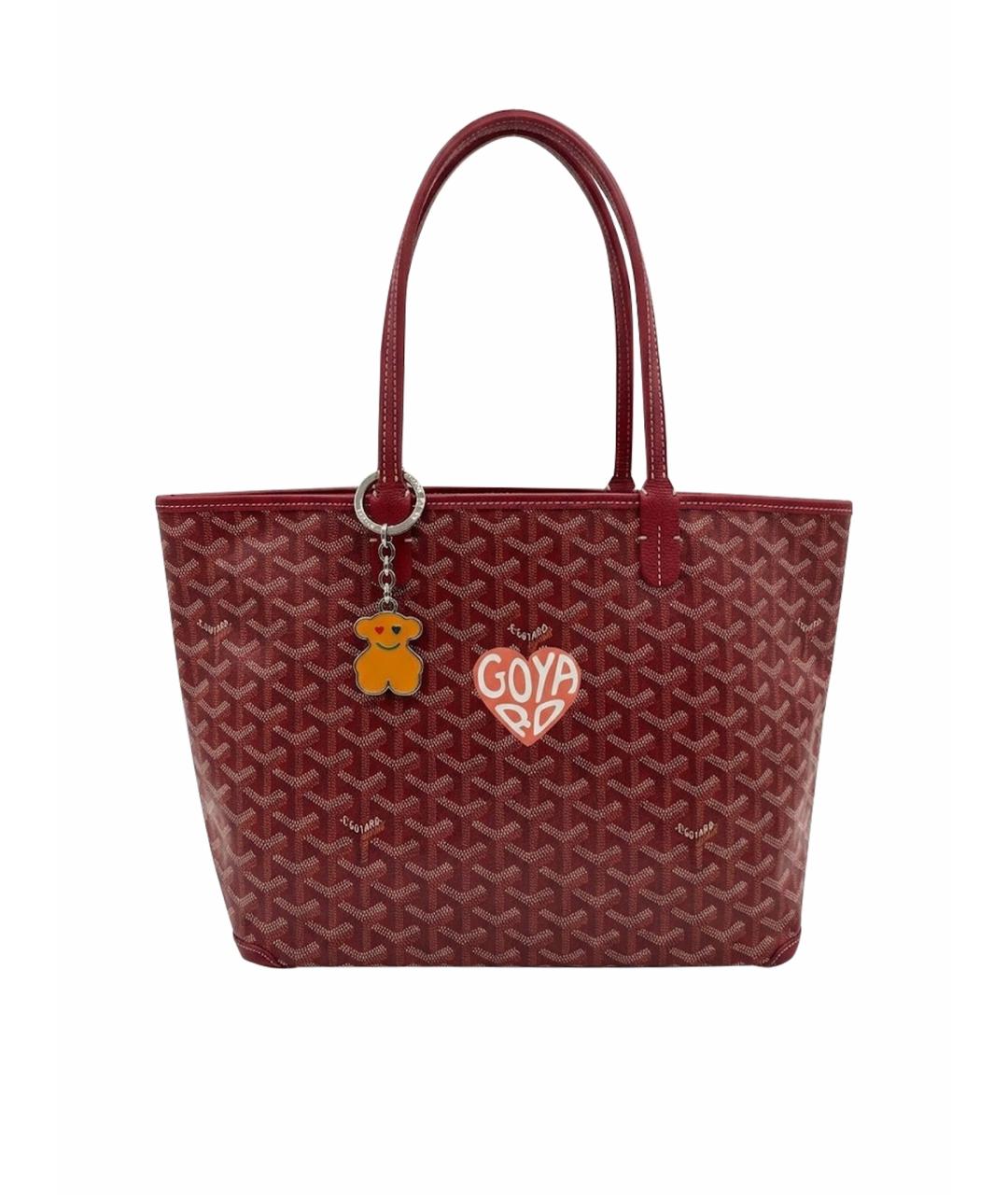 GOYARD Красная кожаная сумка тоут, фото 1