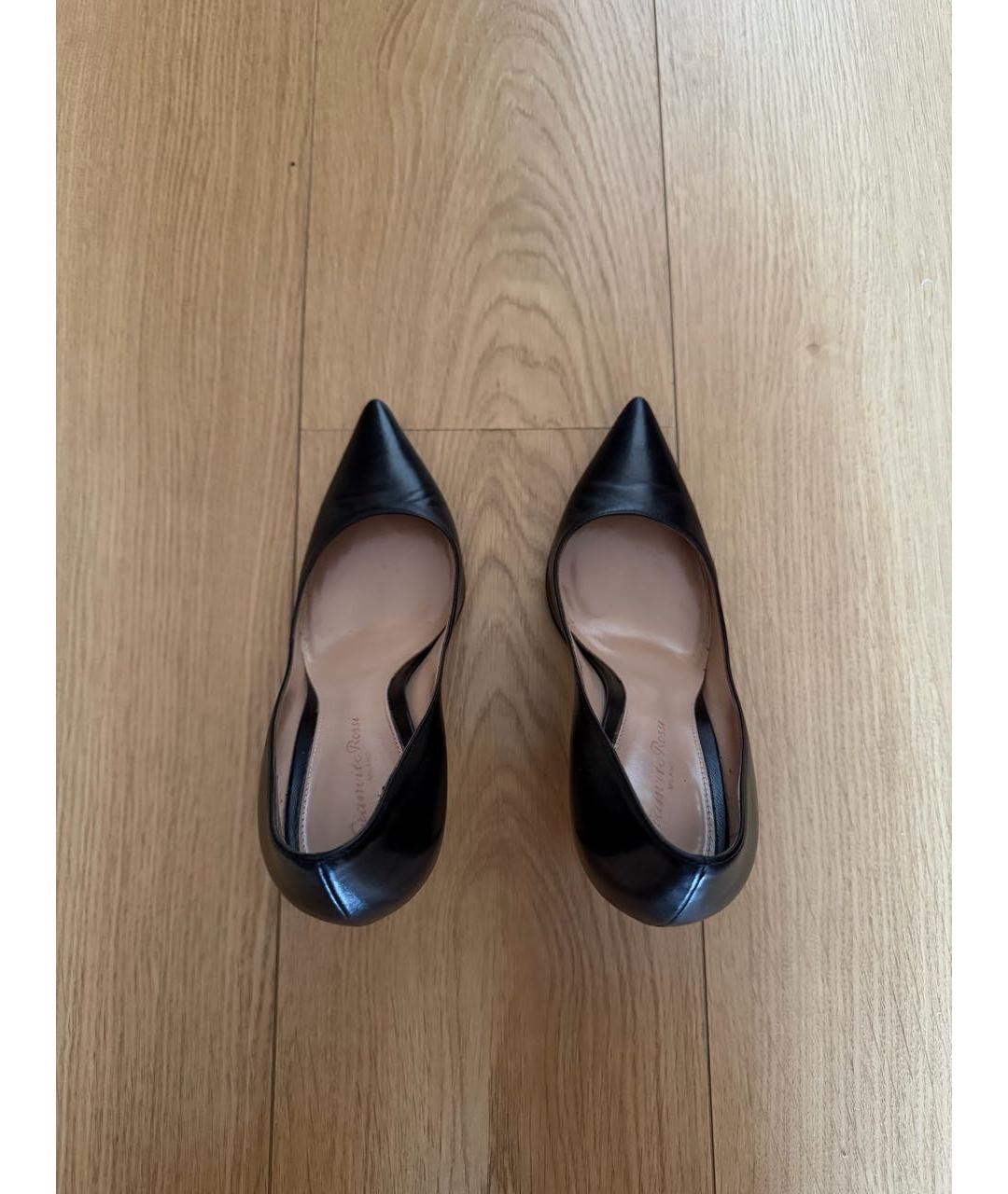 GIANVITO ROSSI Черные кожаные туфли, фото 3