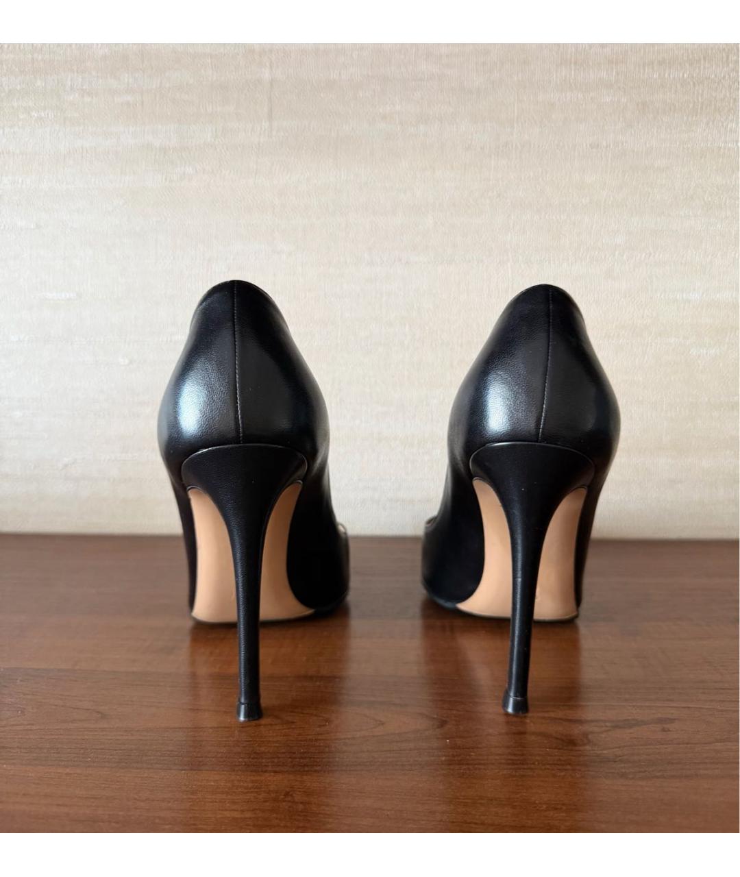 GIANVITO ROSSI Черные кожаные туфли, фото 4
