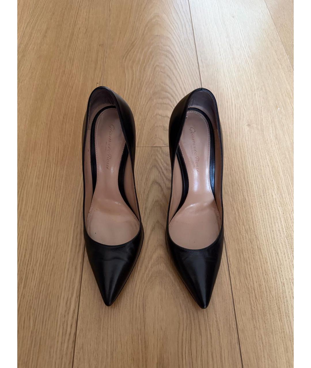 GIANVITO ROSSI Черные кожаные туфли, фото 2