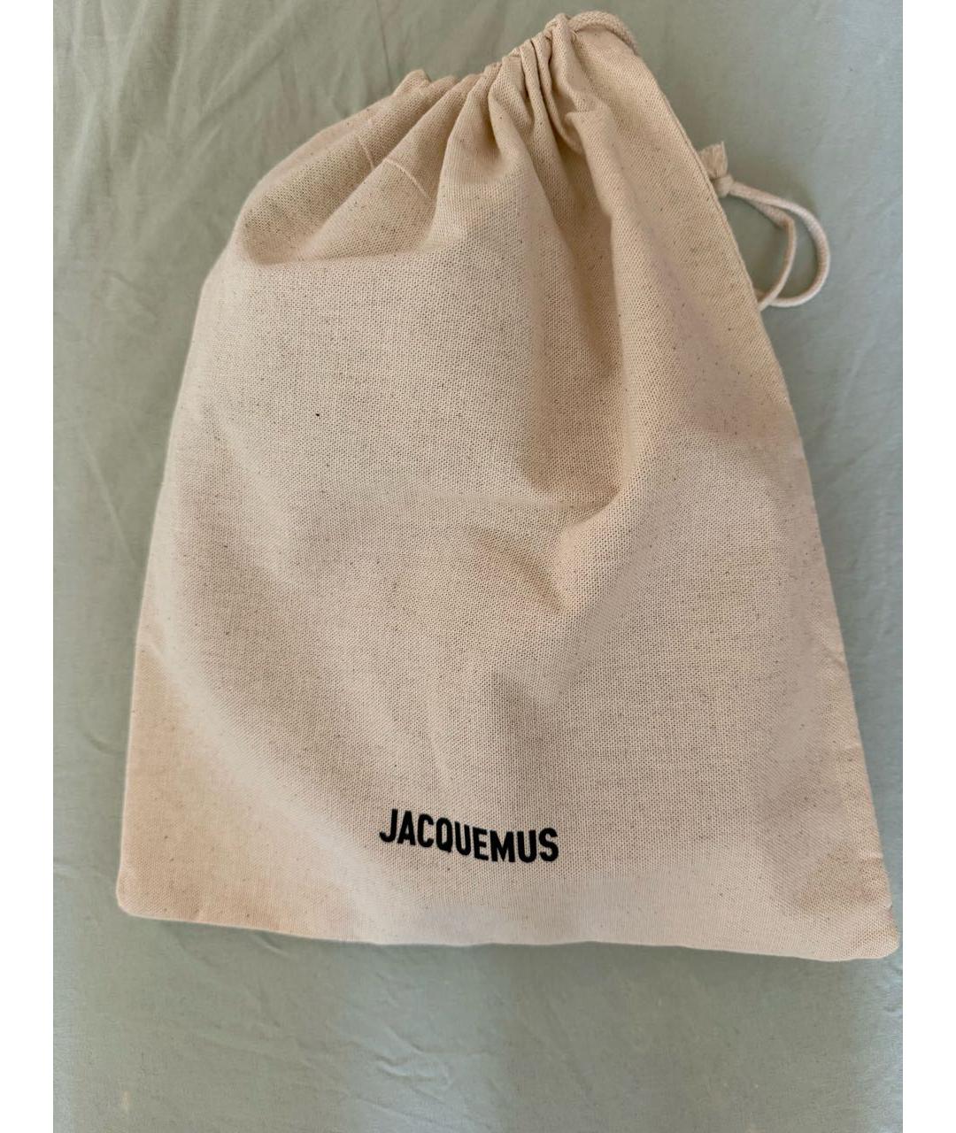 JACQUEMUS Хаки замшевая сумка через плечо, фото 2