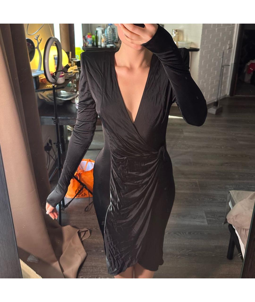 VETEMENTS Черное вискозное вечернее платье, фото 7