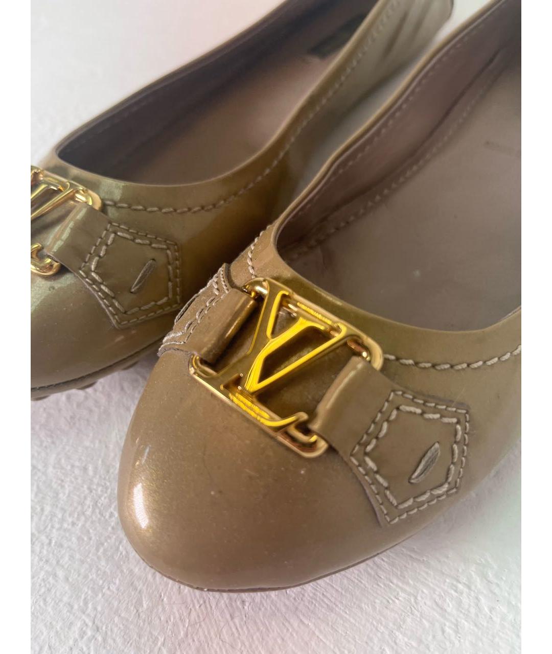LOUIS VUITTON Бежевые кожаные туфли, фото 3