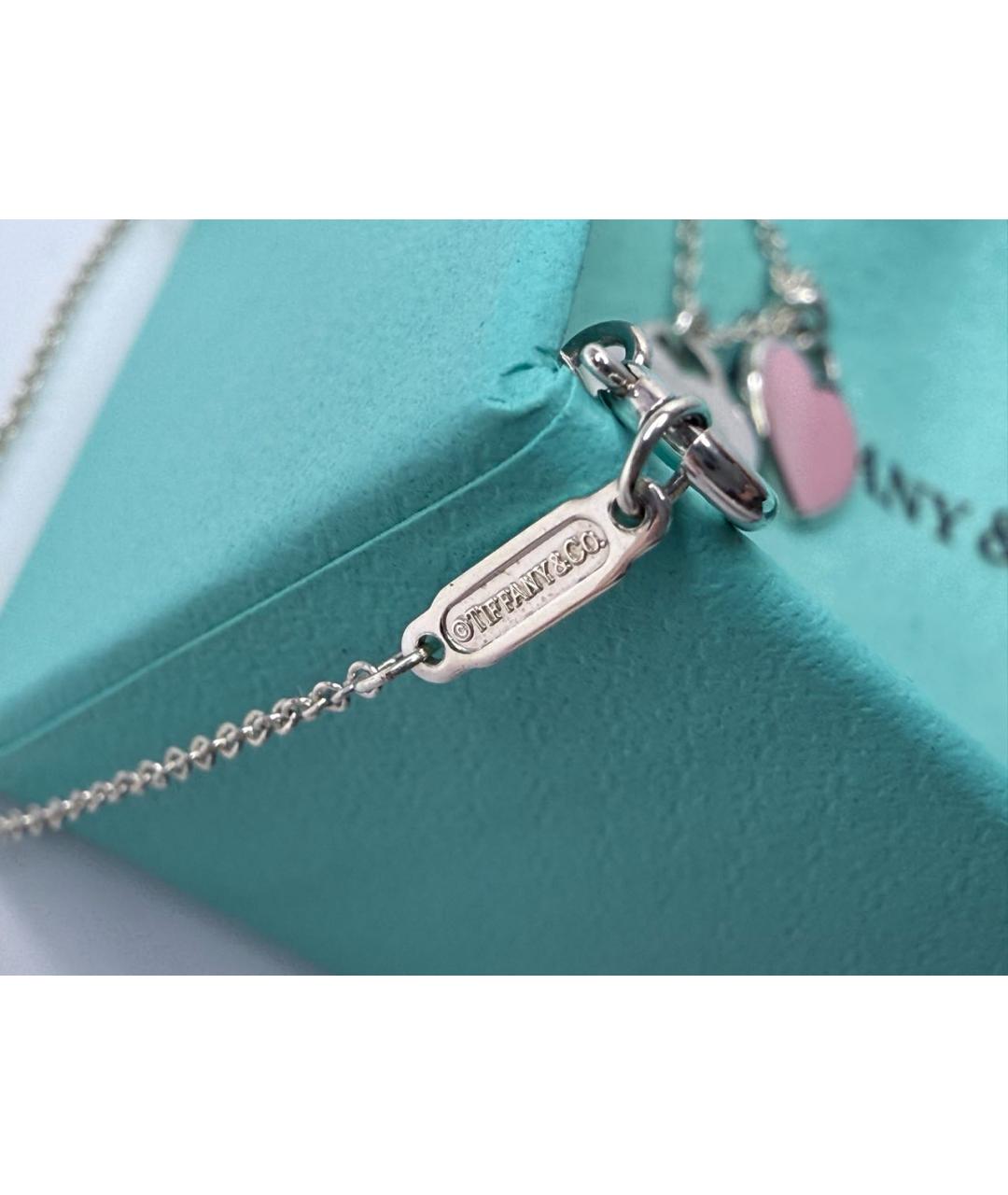 TIFFANY&CO Бордовое серебряное колье, фото 4