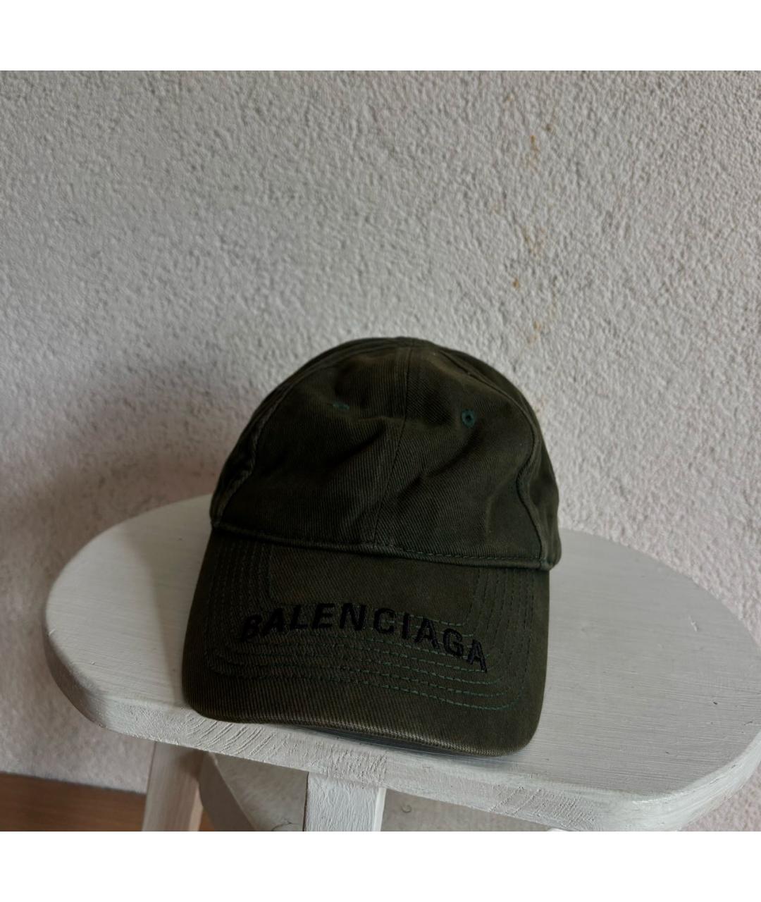 BALENCIAGA Хаки хлопковая кепка/бейсболка, фото 2