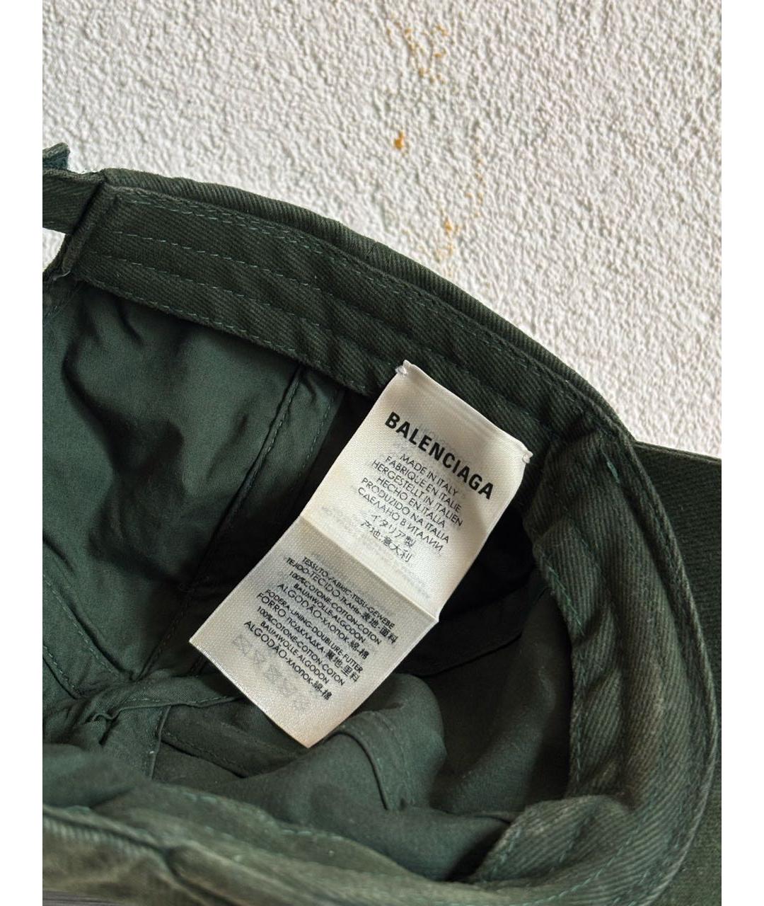BALENCIAGA Хаки хлопковая кепка/бейсболка, фото 3