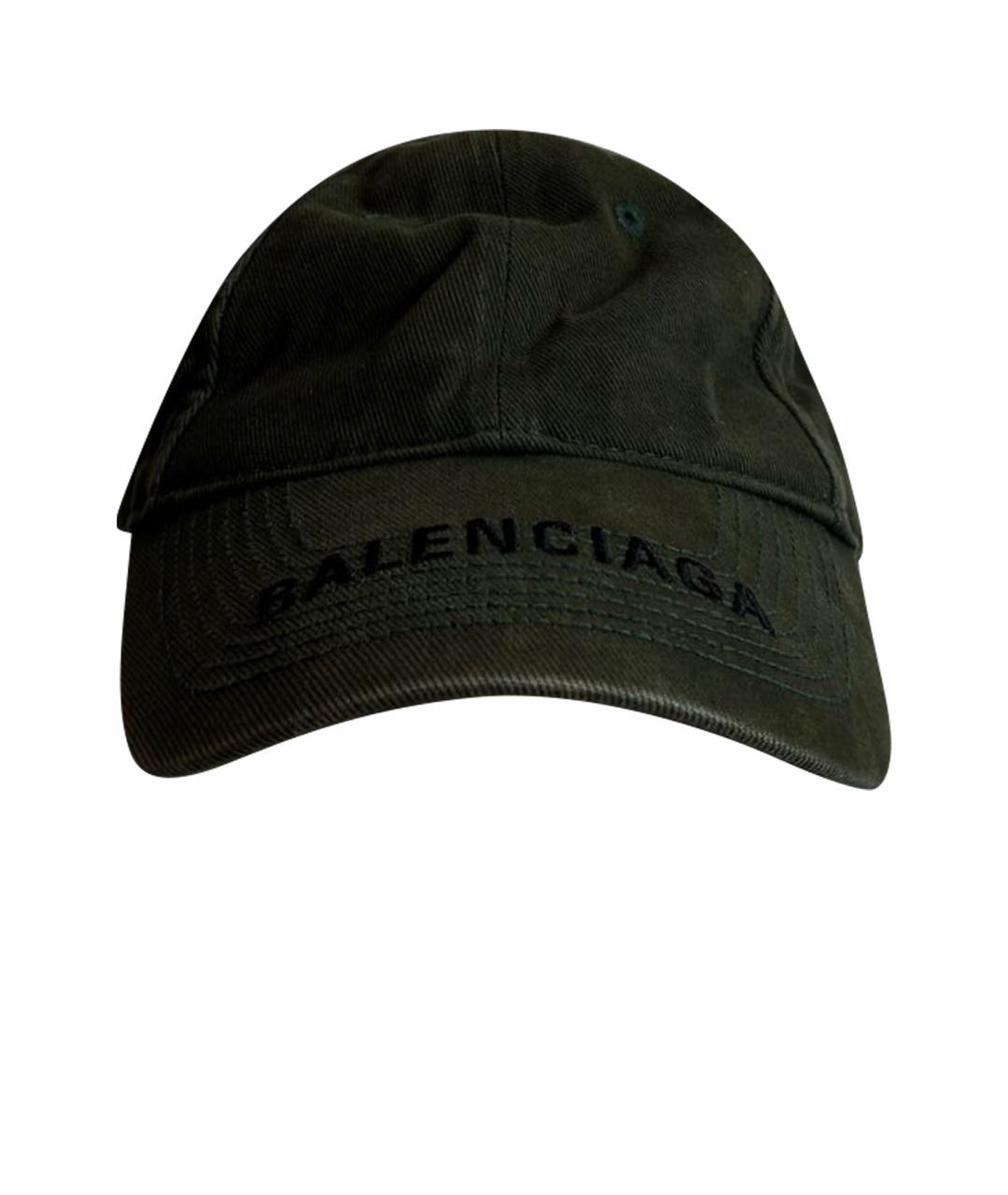 BALENCIAGA Хаки хлопковая кепка, фото 1