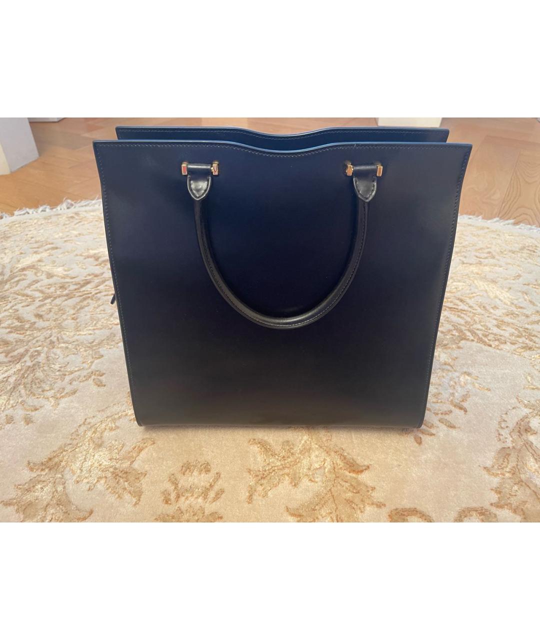 YVES SAINT LAURENT BEAUTY Черная кожаная сумка с короткими ручками, фото 3