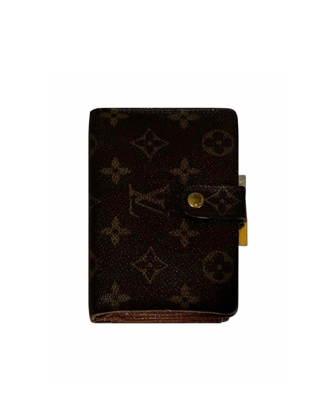LOUIS VUITTON Коричневый кожаный кошелек, фото 1