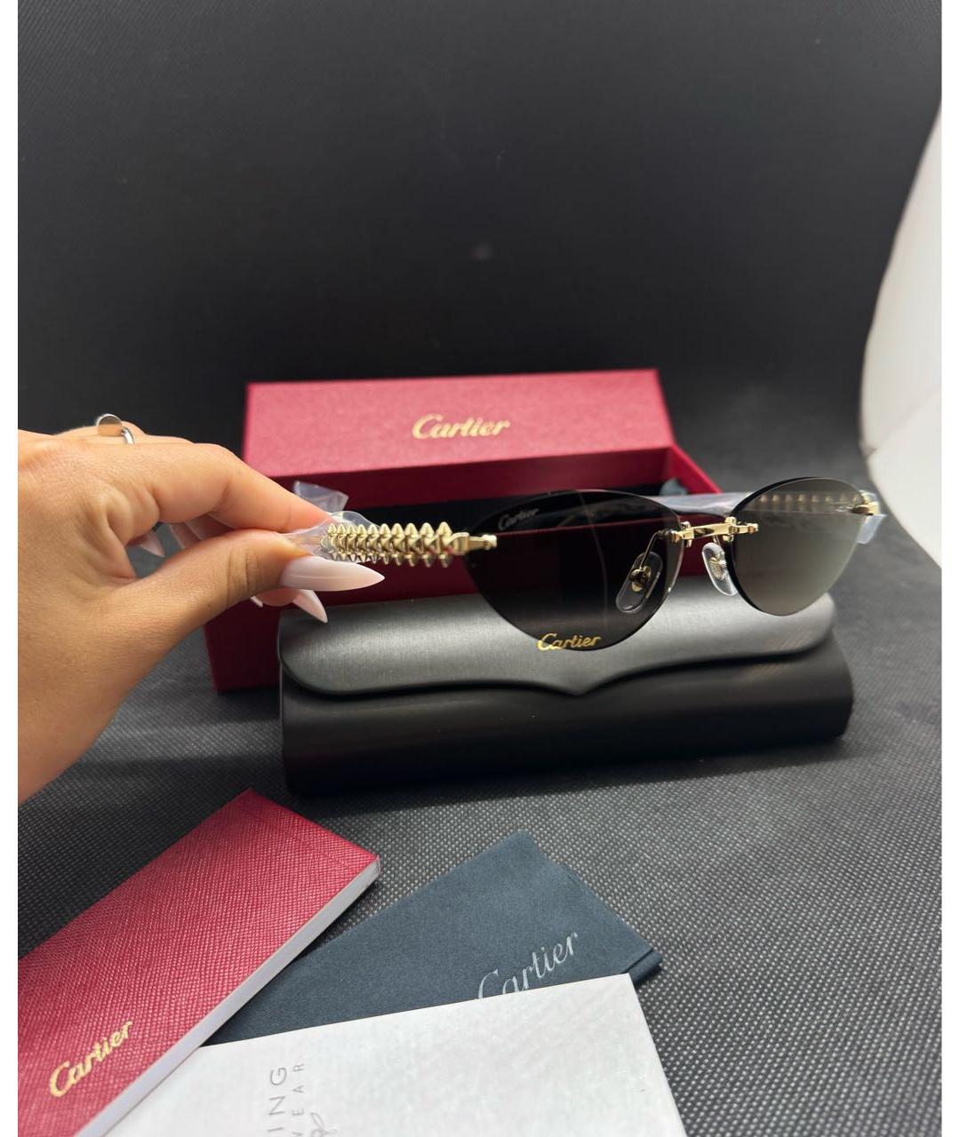 CARTIER Золотые солнцезащитные очки, фото 2