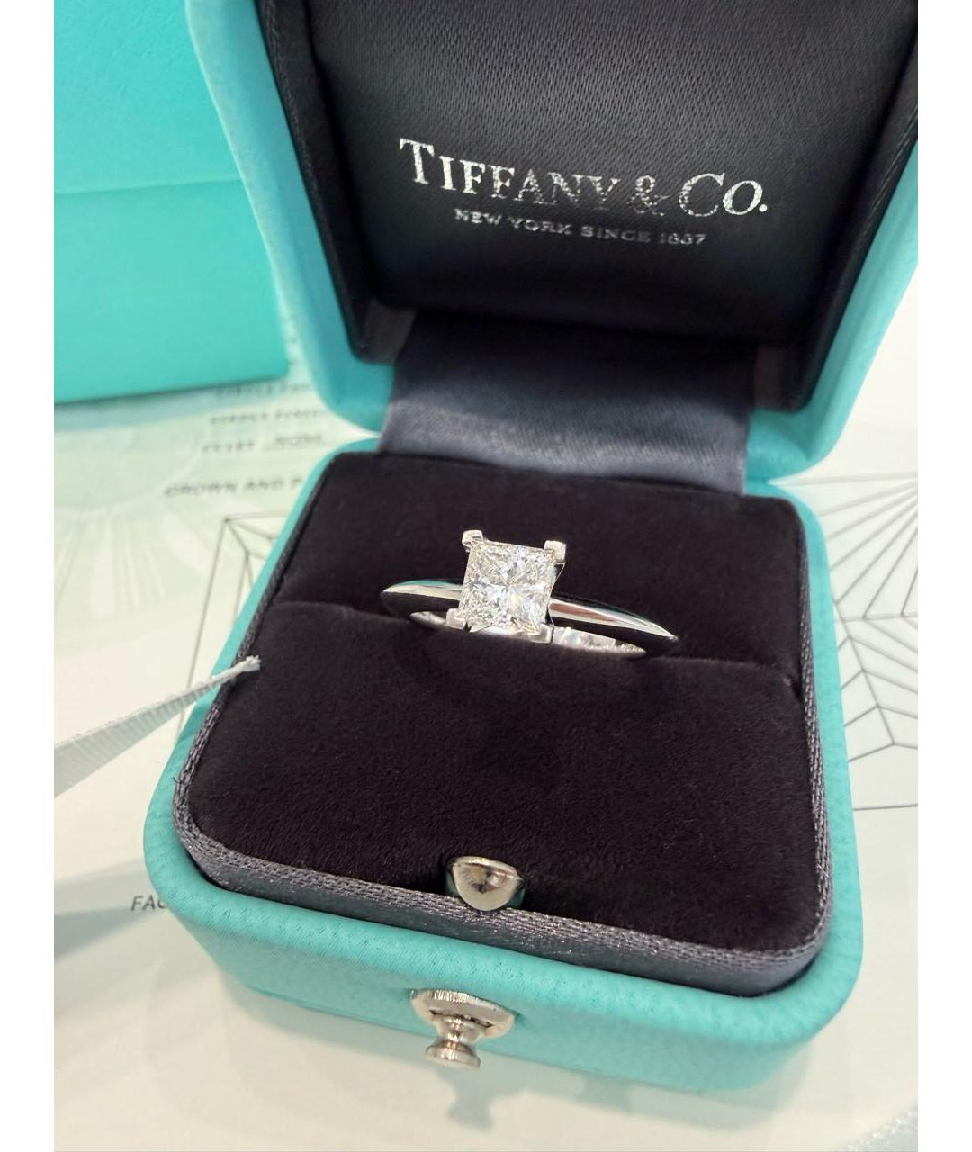 TIFFANY&CO Серебряное платиновое кольцо, фото 2