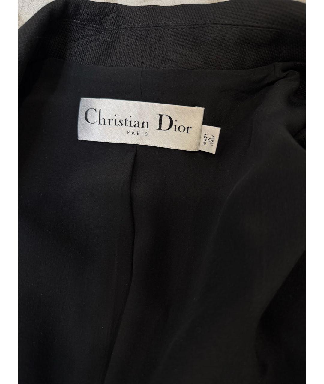 CHRISTIAN DIOR Черный шерстяной костюм с брюками, фото 5