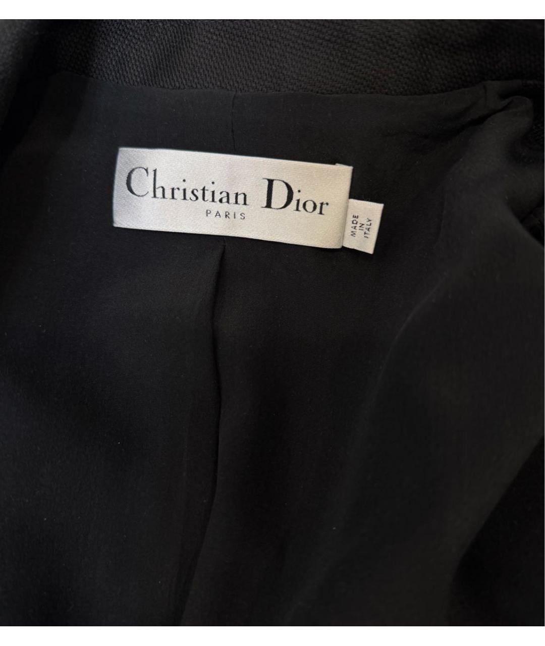 CHRISTIAN DIOR Черный шерстяной костюм с брюками, фото 3