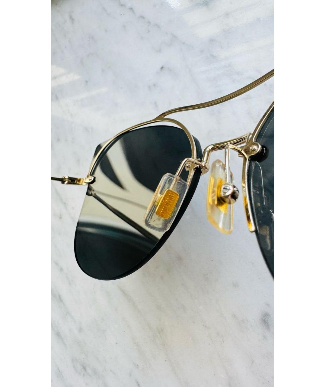 MIU MIU Черные металлические солнцезащитные очки, фото 3