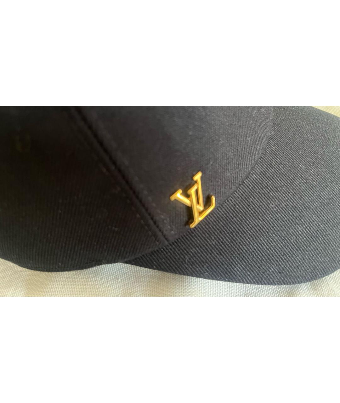 LOUIS VUITTON Черная хлопковая кепка, фото 1