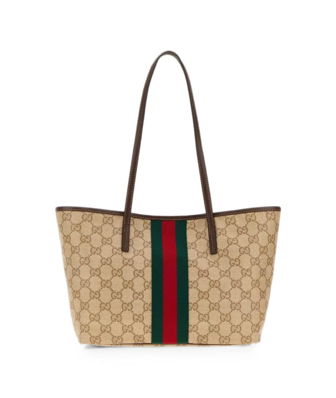 GUCCI Бежевая сумка тоут из канвы, фото 2