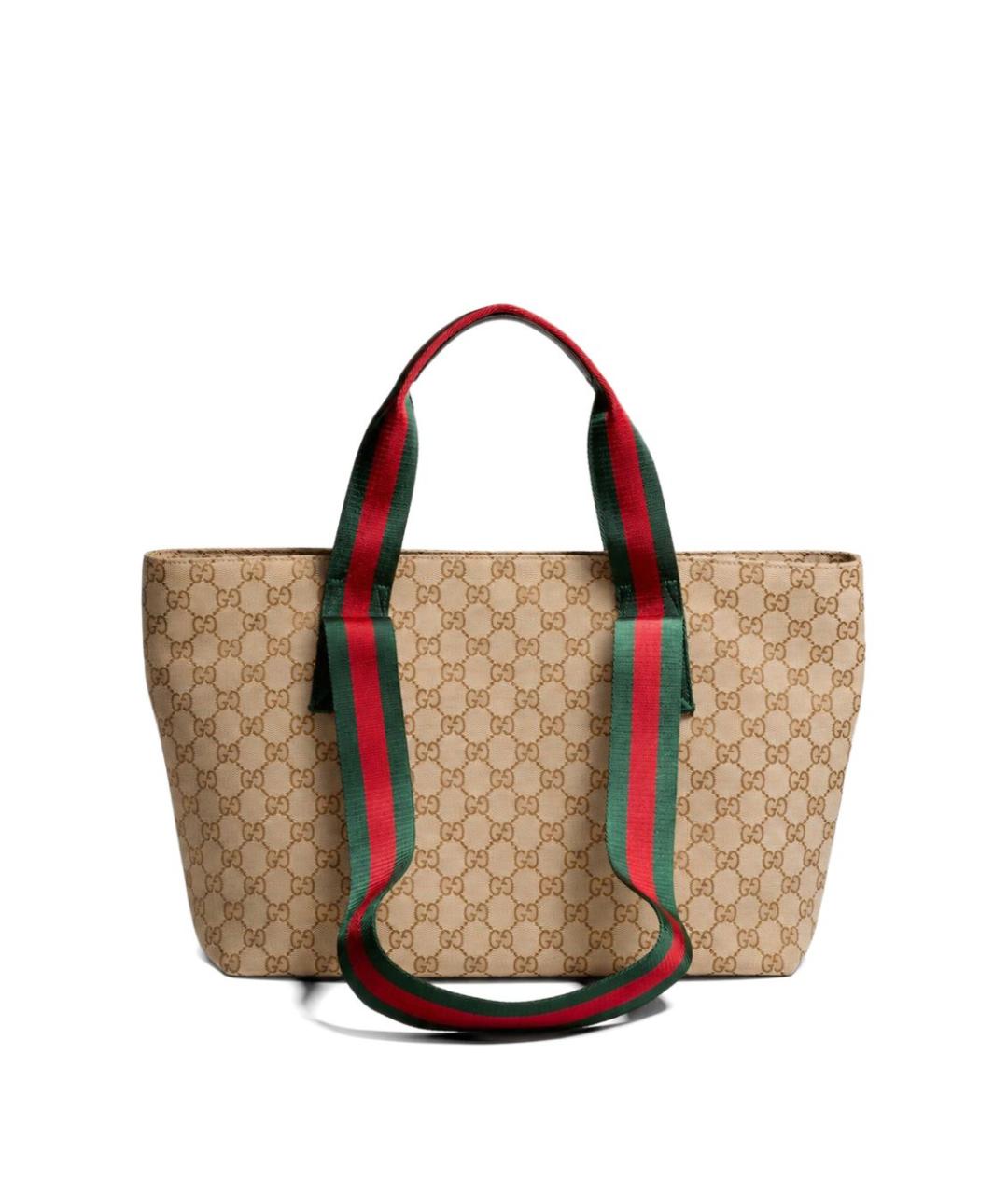 GUCCI Бежевая сумка тоут из канвы, фото 1