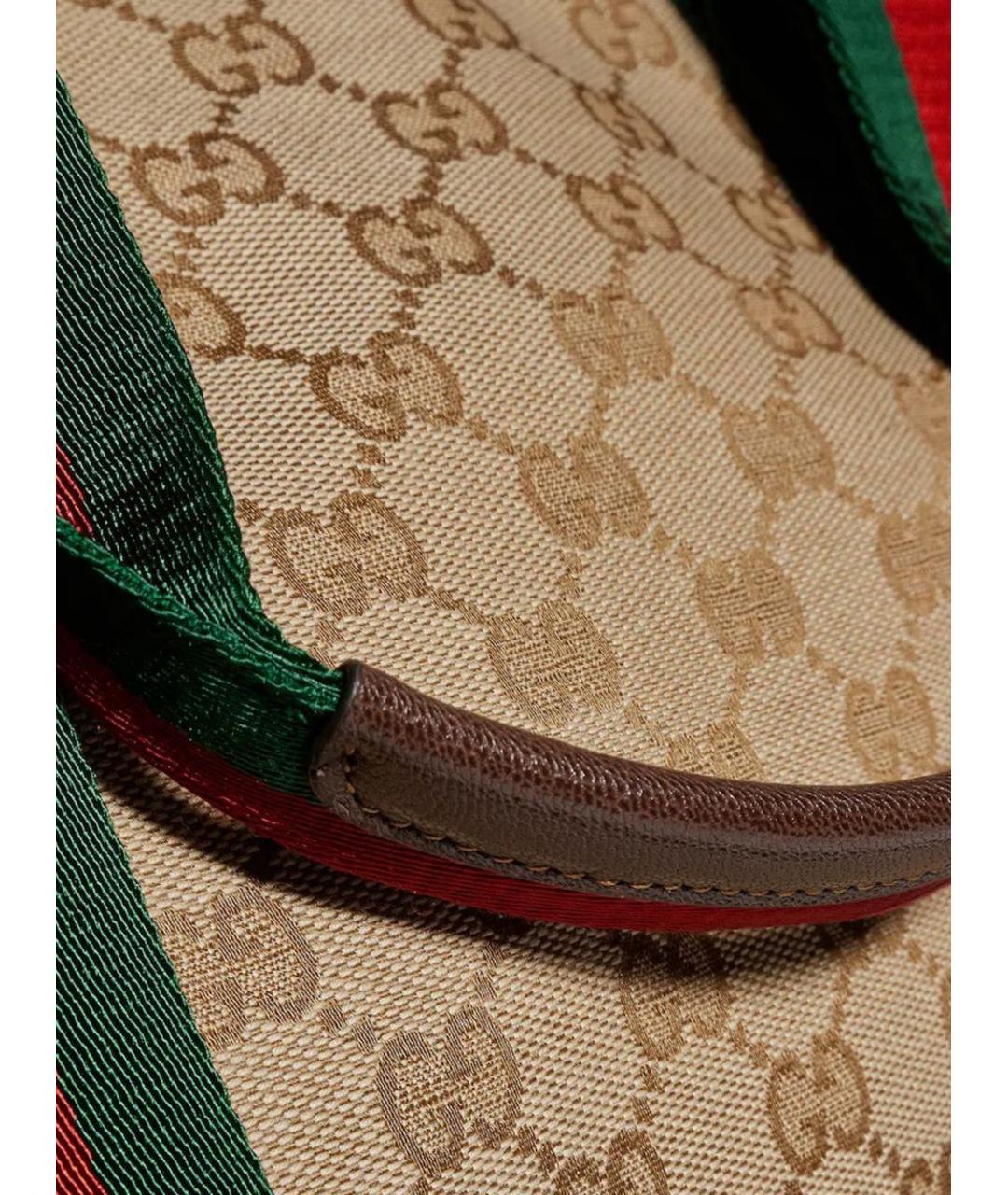 GUCCI Бежевая сумка тоут из канвы, фото 2