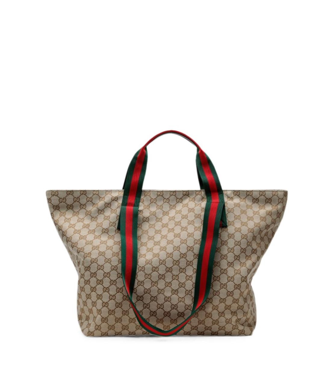 GUCCI Бежевая канва сумка тоут, фото 1
