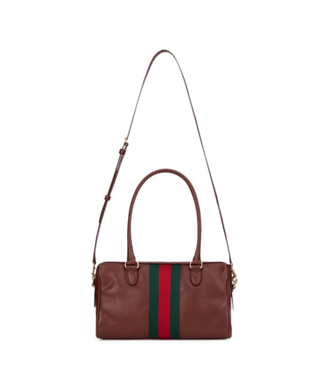 GUCCI Коричневая кожаная сумка через плечо, фото 2