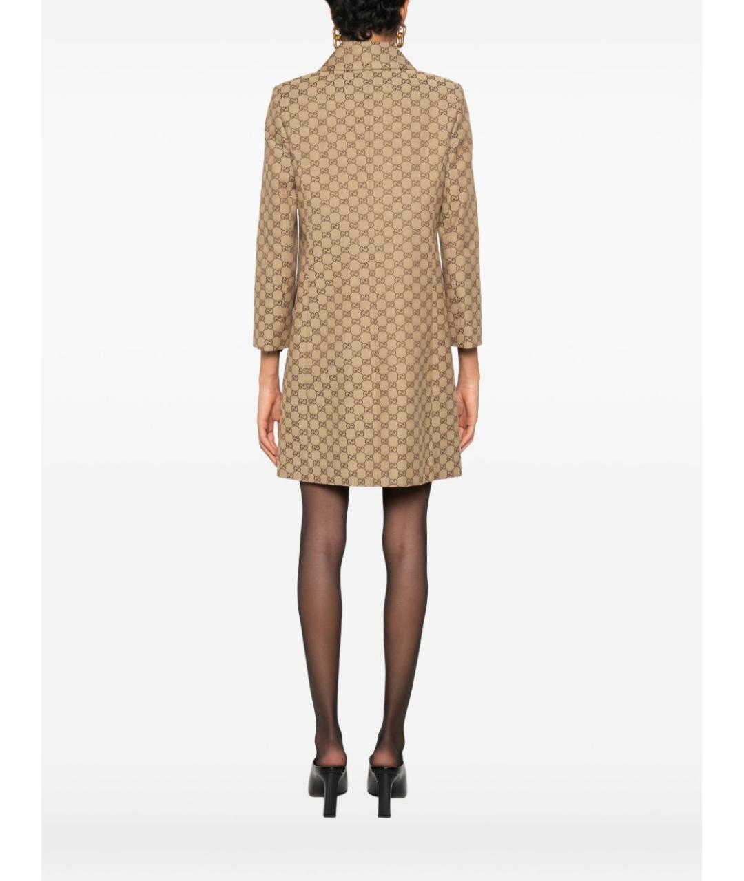 GUCCI Бежевое хлопковое пальто, фото 2