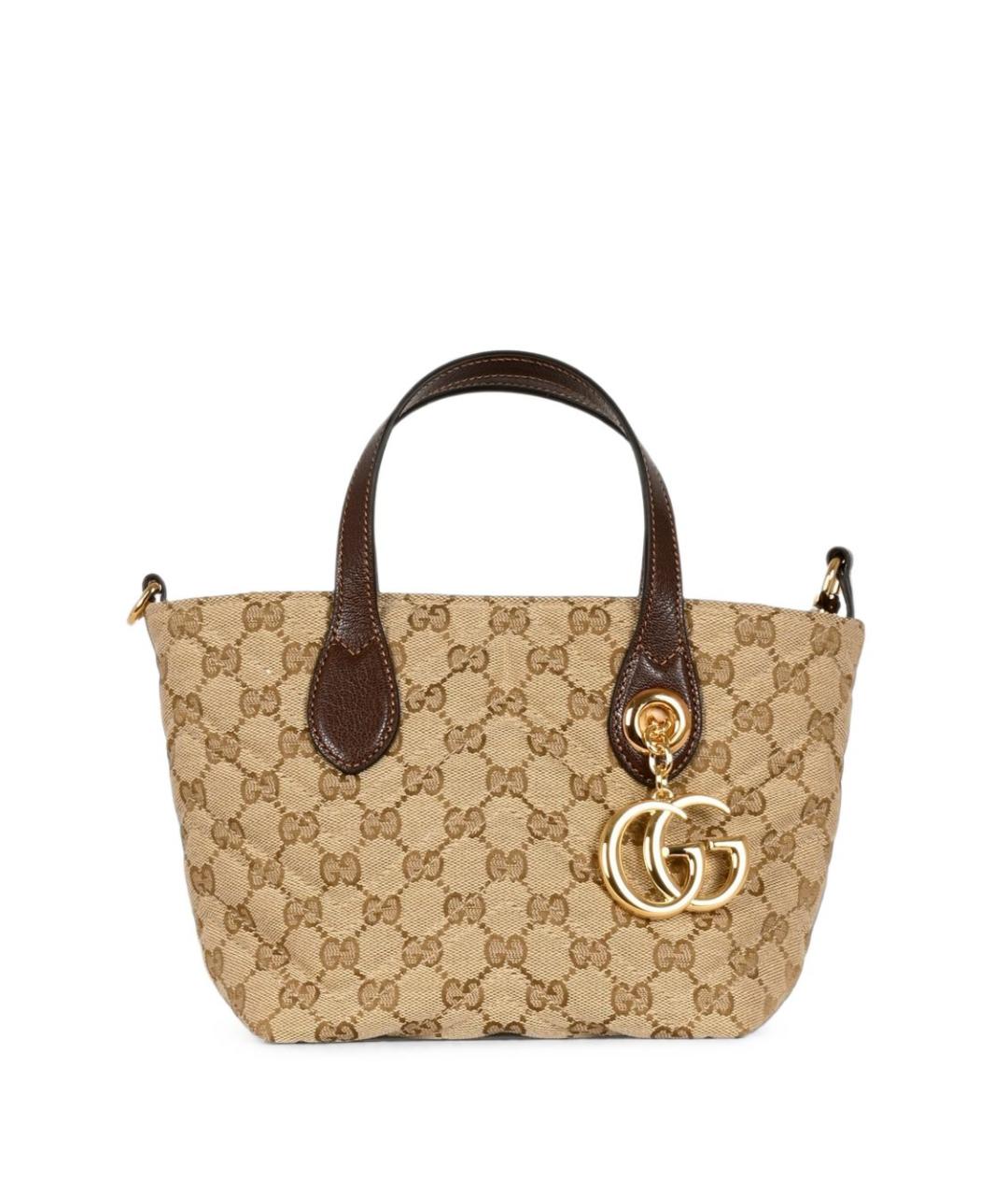 GUCCI Бежевая сумка тоут из канвы, фото 1