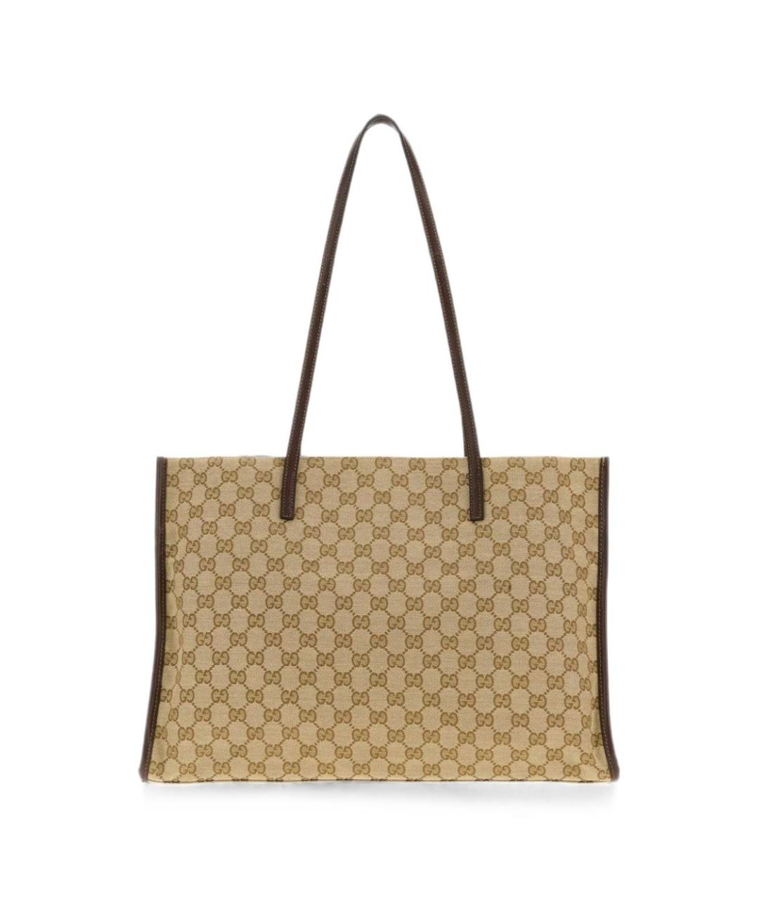 GUCCI Бежевая сумка тоут из канвы, фото 1