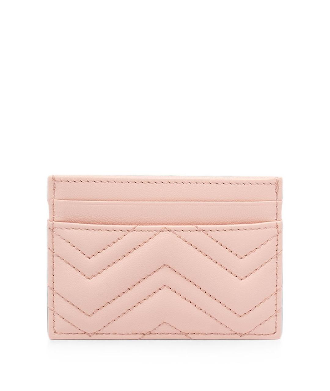 GUCCI Розовый кожаный кардхолдер, фото 2