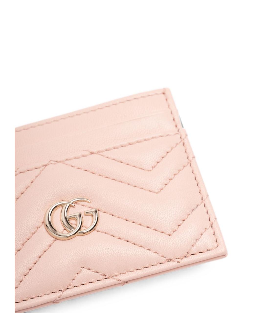 GUCCI Розовый кожаный кардхолдер, фото 3