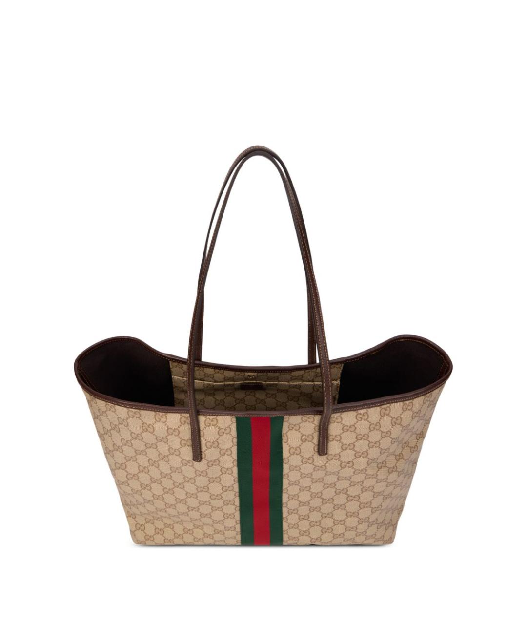 GUCCI Бежевая сумка тоут из канвы, фото 3