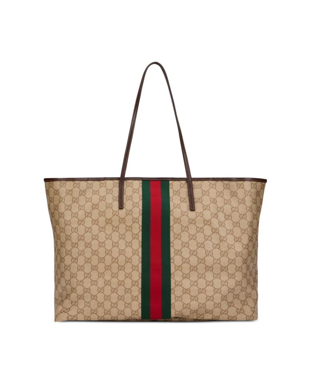 GUCCI Бежевая сумка тоут из канвы, фото 2