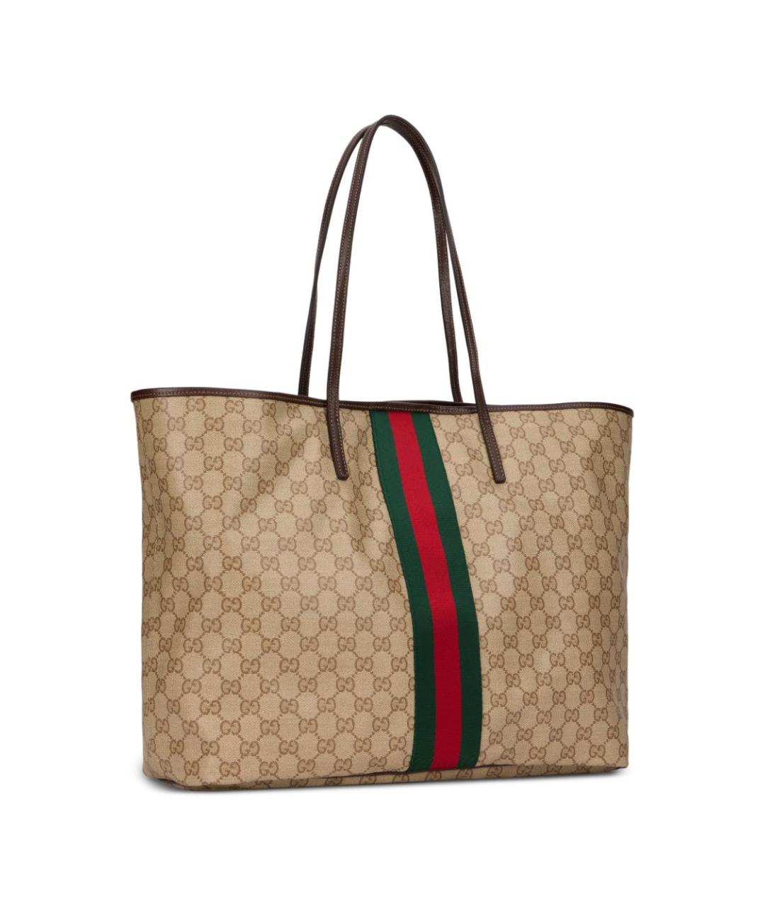 GUCCI Бежевая сумка тоут из канвы, фото 4