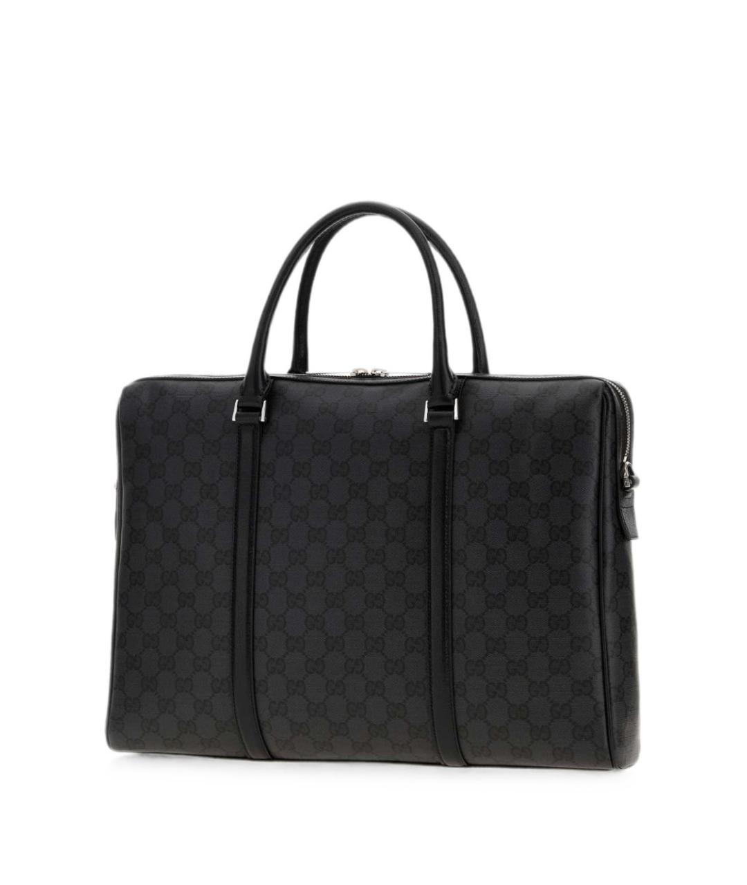 GUCCI Черный портфель из канвы, фото 3
