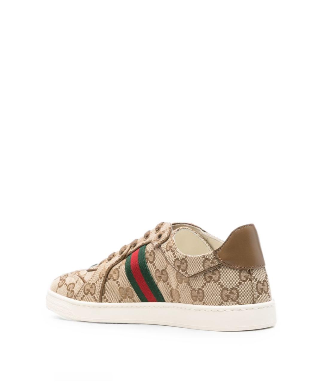 GUCCI Бежевые текстильные кеды, фото 2