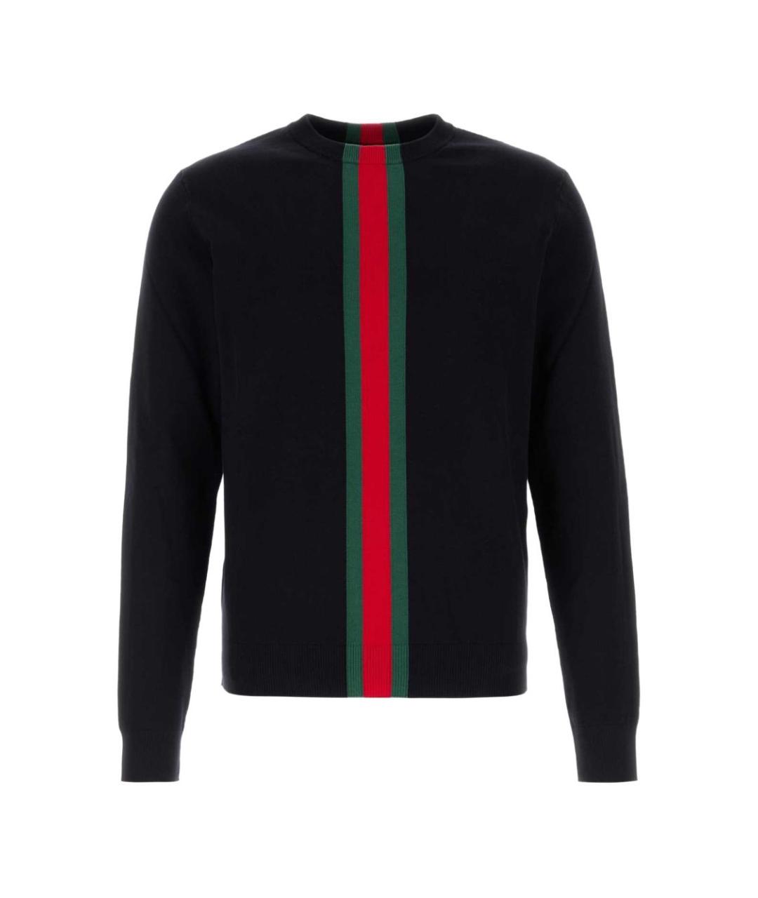 GUCCI Темно-синий хлопковый джемпер / свитер, фото 1