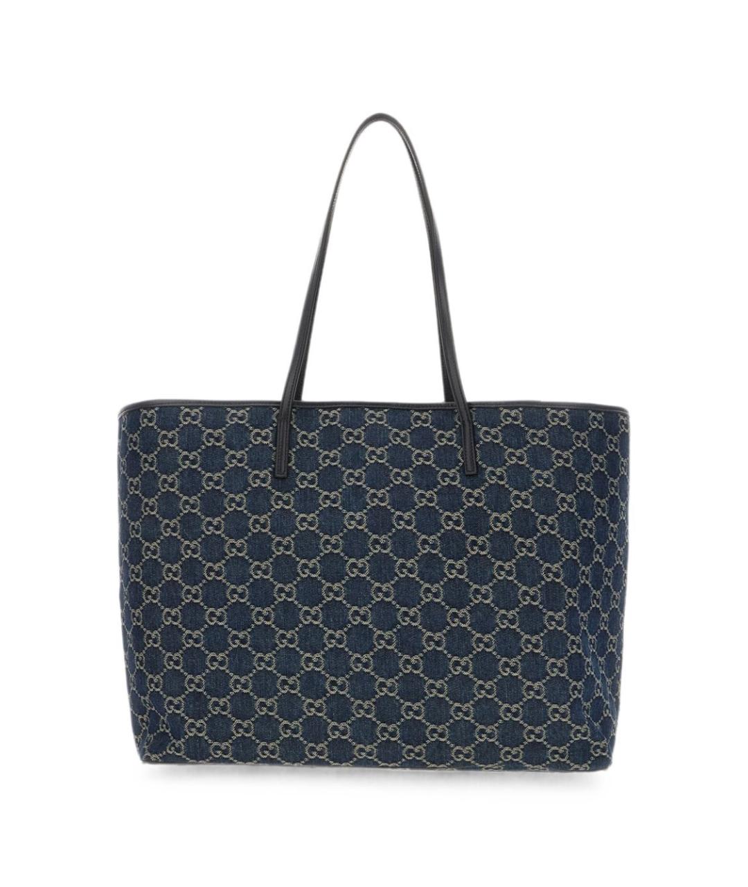 GUCCI Синяя сумка тоут из канвы, фото 2