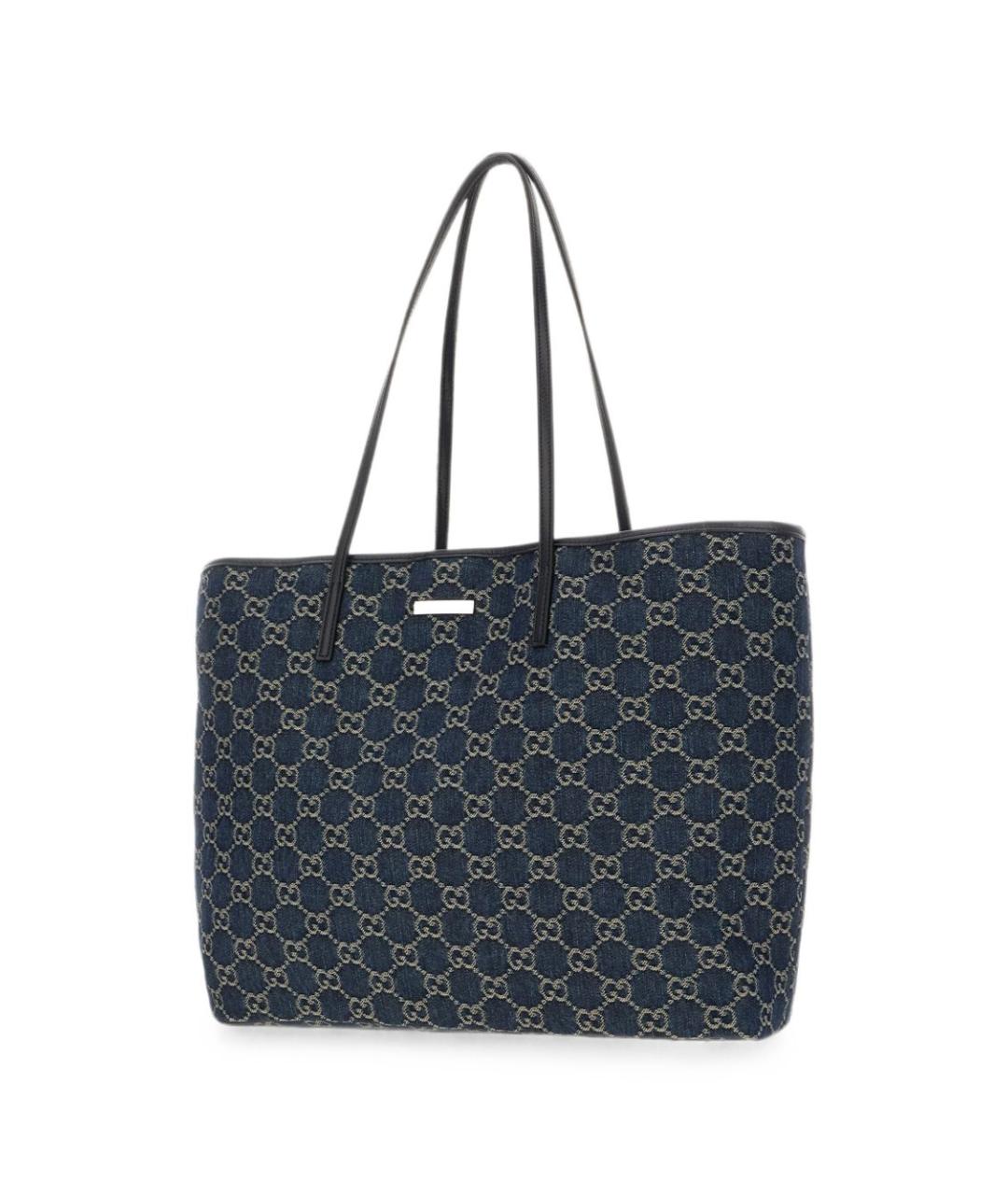 GUCCI Синяя сумка тоут из канвы, фото 3