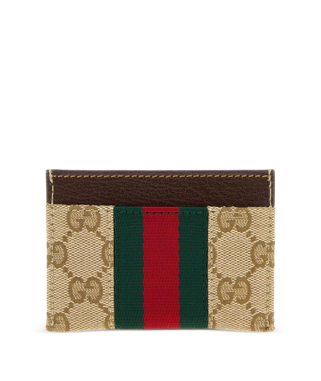 GUCCI Бежевый полиуретановый кардхолдер, фото 2