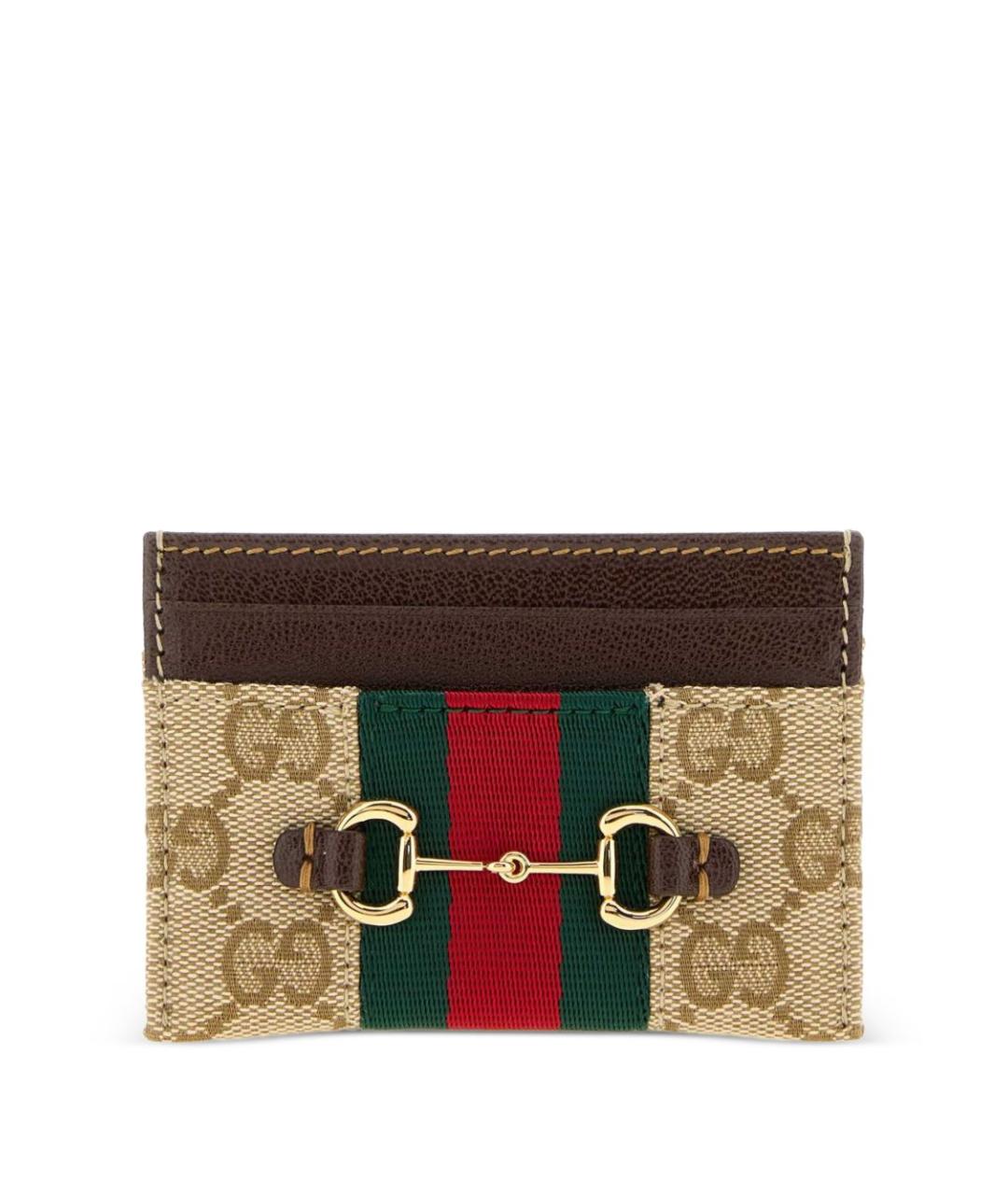 GUCCI Бежевый полиуретановый кардхолдер, фото 1